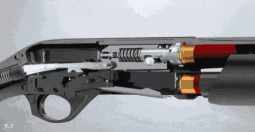 a shotgun with the word rs on the bottom