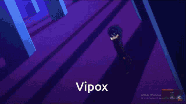 a cartoon character is wearing a mask and the word vipox is above him
