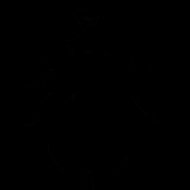 a girl with long white hair and a crown on her head is holding a sword