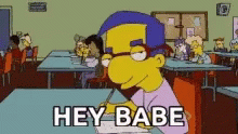 Millhouse Simpsons GIF - Millhouse Simpsons Hey Babe GIFs