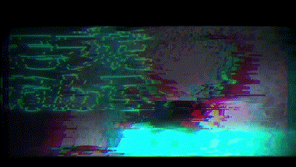 a computer screen with a glitch effect that says ' i love you '