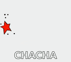 a colorful happy birthday chacha sign with stars and dots