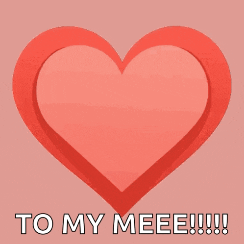 a valentine 's day greeting card that says to my meee !!!