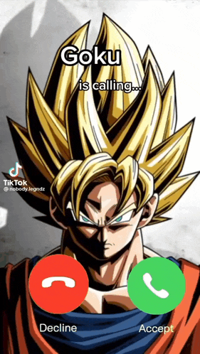 Goku Is Calling GIF - Goku Is Calling GIFs