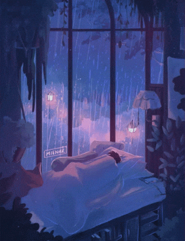 a painting of a person laying on a bed with a sign that says milnar