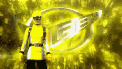 a man in a yellow uniform is standing in front of a logo that says ep