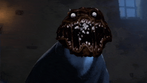 a picture of a monster with the words " i just love the smell of lockers "