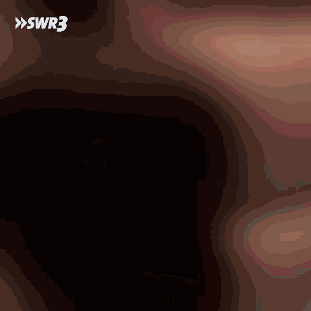 a blurred image of a person 's face with a swr3 logo in the corner