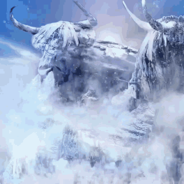 Snow Bull Snowing GIF - Snow Bull Snowing Freeze GIFs