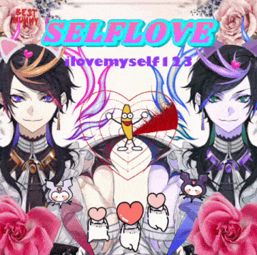 a poster that says selflove i lovemyself 123