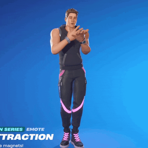 a man with a stuffed animal on his back is wearing a black hoodie and pink pants