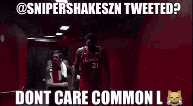 a basketball player is being tweeted by snipershakeszn