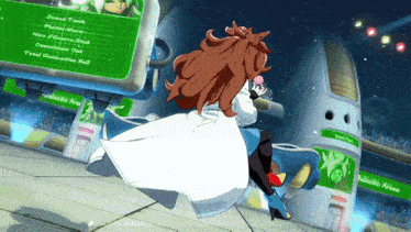 a woman in a white dress is standing in front of a building with a sign that says palactic arena