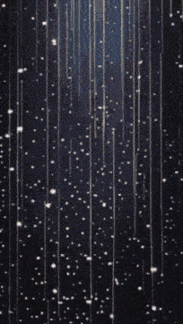 a bunch of red roses are surrounded by rain and sparkles
