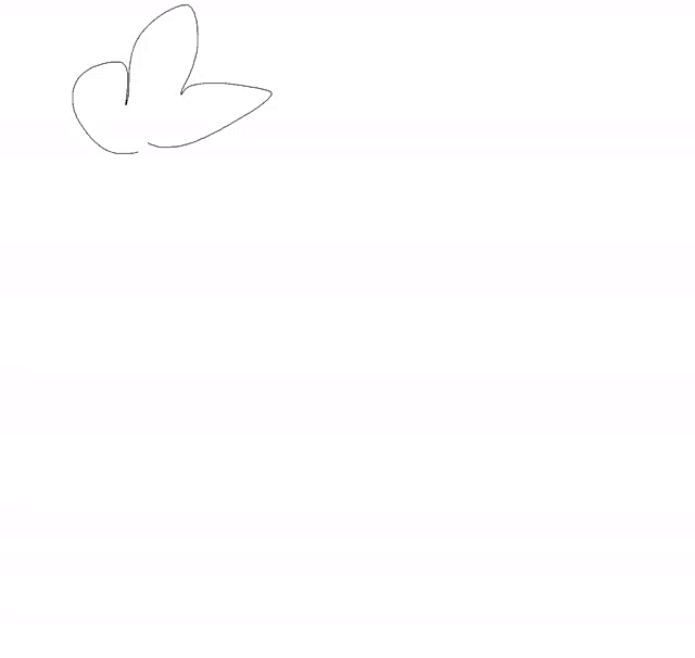 a line drawing of a heart on a white background .