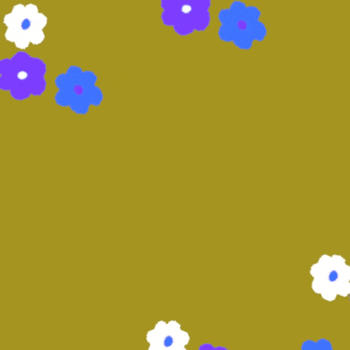 a yellow background with blue and purple flowers and the words " i 'm sorry " in arabic