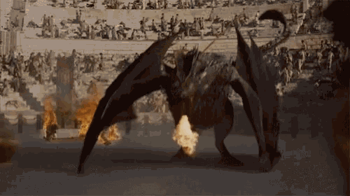 Drogon Breathing Fire GIF - Drogon Breathing Fire Dragon GIFs