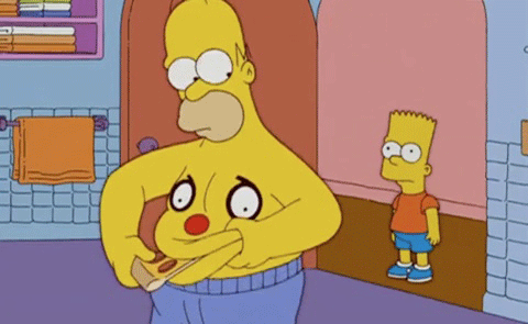 Pizza GIF - The Simpsons Homer Belly GIFs