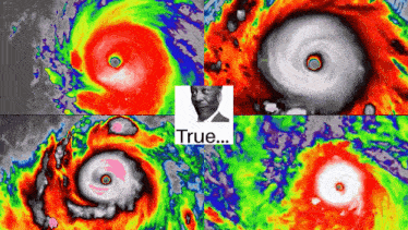a picture of a hurricane with the word true on the bottom