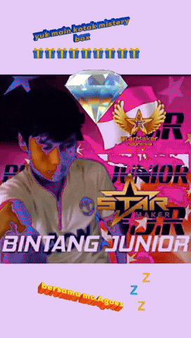 a poster for bintang junior shows a boy sleeping