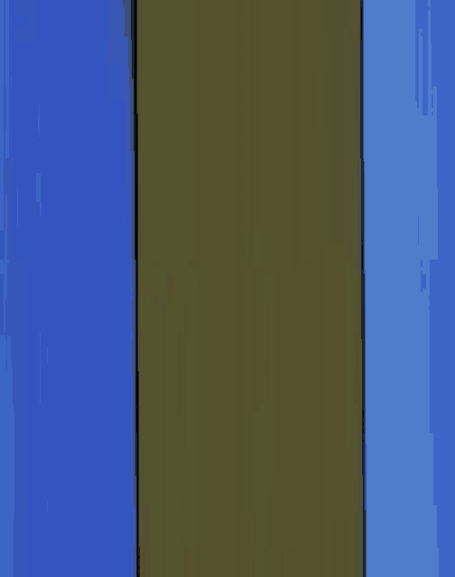 a painting of a blue , green , and brown striped background .
