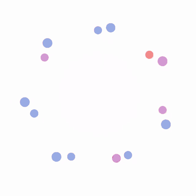 a purple circle with a spiral in the middle