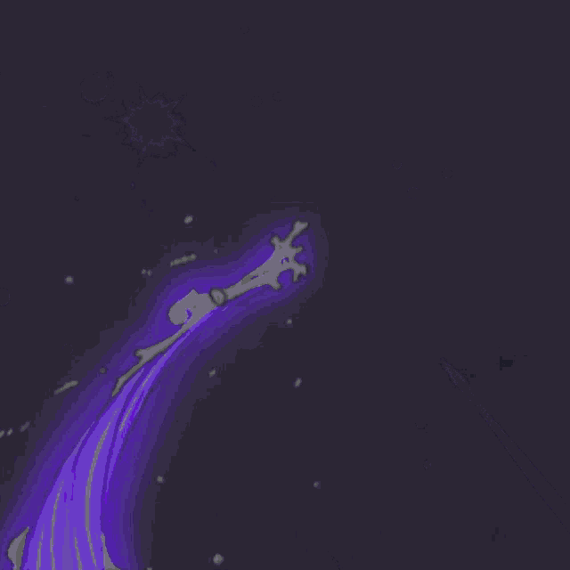 the word asterial is glowing in purple on a dark background