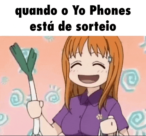a cartoon girl is holding a green and white onion in her hand .