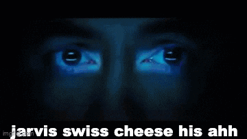 jarvis swiss cheese his ahh is written on the bottom of the image