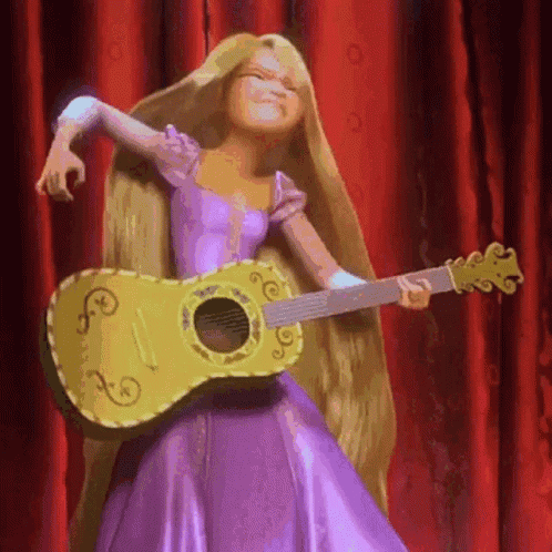 Princess Rapunzel Playing Guitar GIF - Princess Rapunzel Playing Guitar GIFs