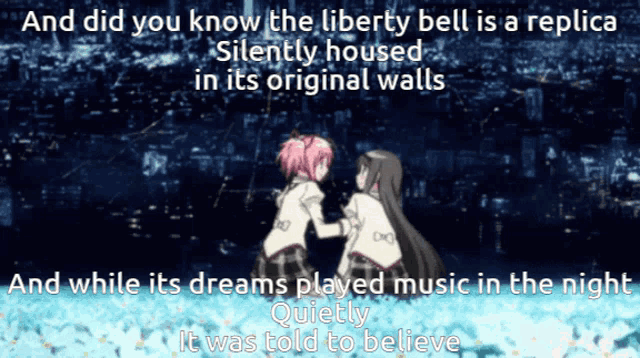 a poster that says " and did you know the liberty bell is a replica "