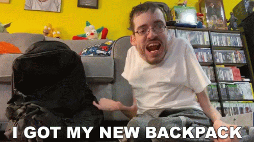 I Got My New Backpack Ricky Berwick GIF - I Got My New Backpack Ricky Berwick Excited GIFs