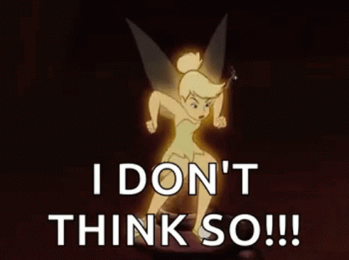 Tinkerbell Peter Pan GIF - Tinkerbell Peter Pan I Dont Think So GIFs