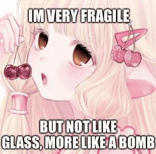 a girl with a cherry in her hair is holding a glass and a bomb .