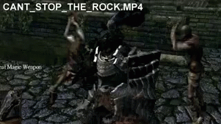 Can'T Stop The Rock GIF - Video Games Cant Stop Fight GIFs
