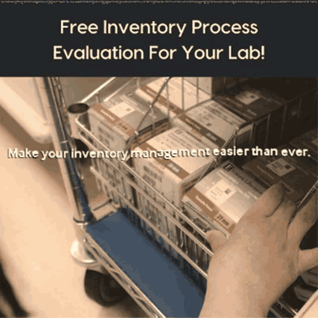 an advertisement for a free inventory process for your lab