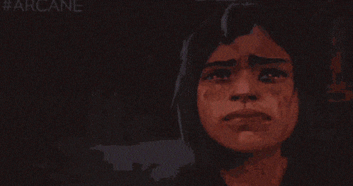 a pixel art of a man and a woman with the word arcane on the bottom right