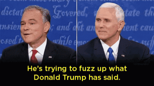 donald trump is trying to fuzz up what donald trump has said ..