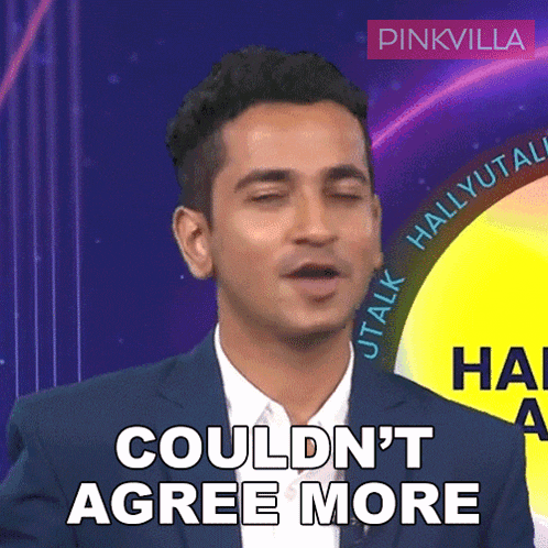 Couldn'T Agree More Nishchal GIF - Couldn'T Agree More Nishchal Pinkvilla GIFs