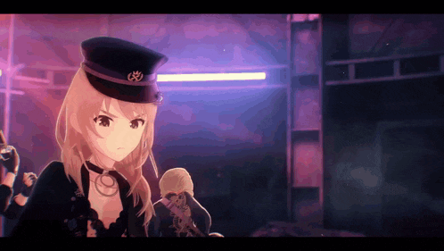 a girl wearing a hat with the letter g on it