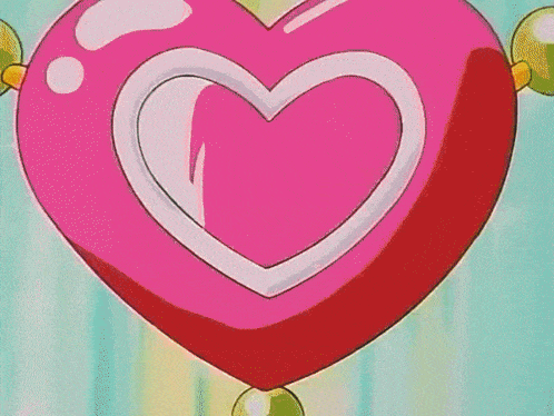 a pink heart with a white heart in the center
