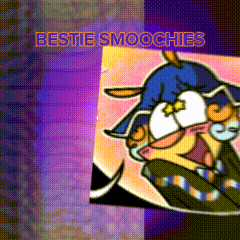 a cartoon of a penguin with the words beste smoochies on the bottom