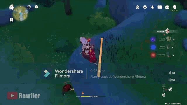 a screenshot of a video game with the words wondershare filmora on it
