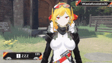 a screenshot of a video game with a girl named kaela kovalskia3d
