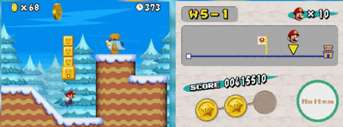 a screenshot of a video game with a score of 00015510