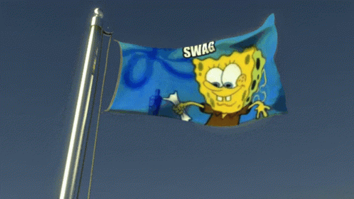 Swag Flag Spongebob Swag GIF - Swag Flag Spongebob Swag Spongebob Flag GIFs