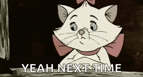 a cartoon cat with a pink bow on its head is sitting on a wooden plank .