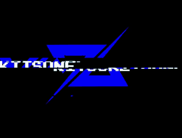 a black background with a blue triangle and the words kk kitsone