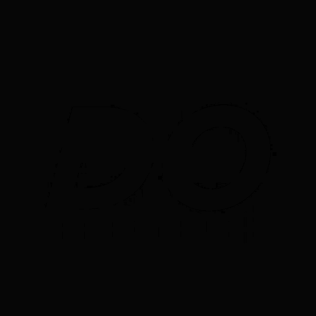 two white circles on a black background with the letters dc in the middle