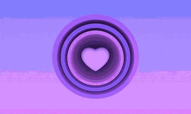 purple circles with a heart in the middle